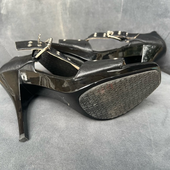 Leather black heel - Picture 4 of 7